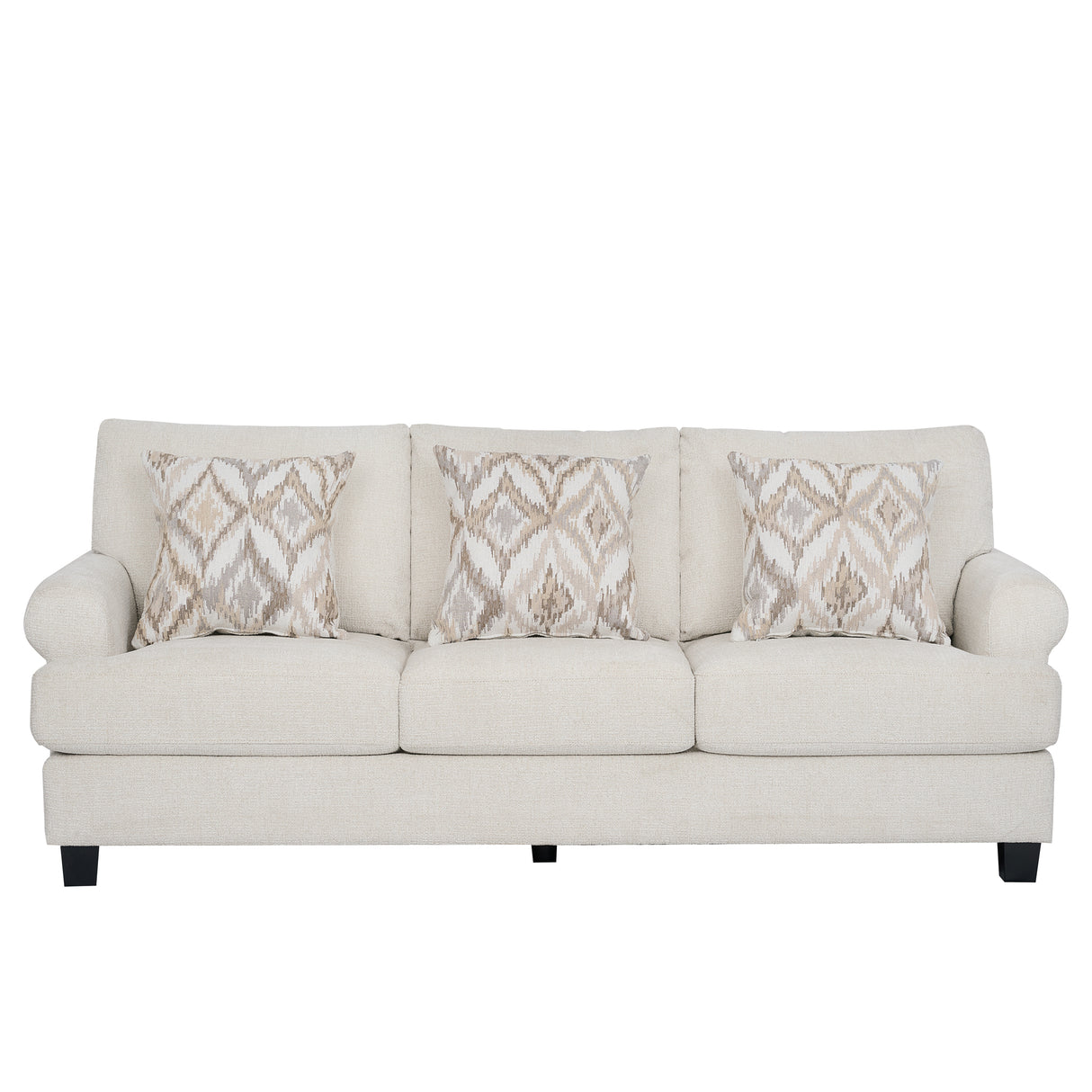 كنب أرڤينا ثلاثي باللون الكريمي