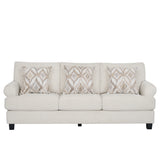 كنب أرڤينا ثلاثي باللون الكريمي