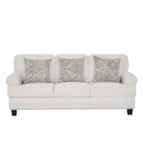 كنب لافينيا ثلاثي باللون الكريمي