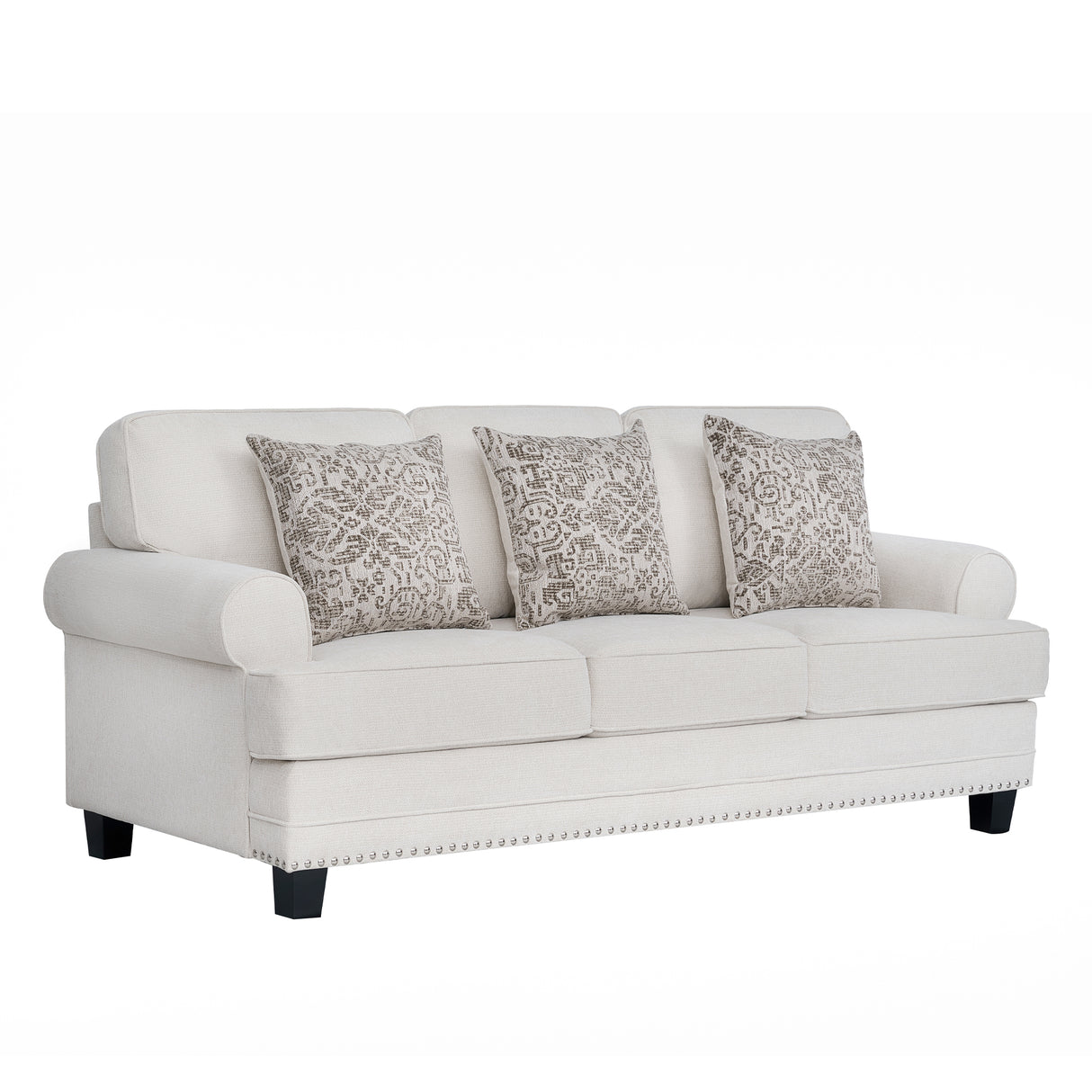 طقم كنب لافينيا باللون الكريمي