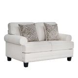 كنب لافينيا ثنائي باللون الكريمي