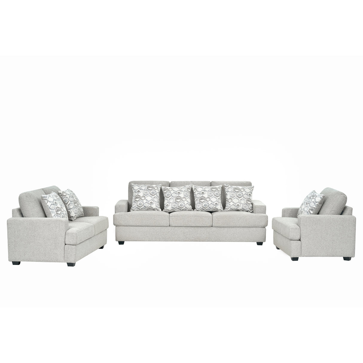 طقم كنب نوفارا باللون الرمادي