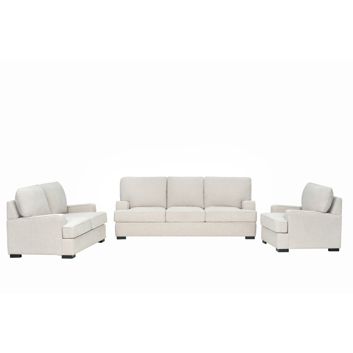 طقم كنب سيرانا باللون الكريمي