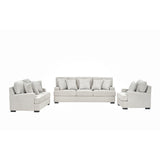 طقم كنب ميراليا باللون الكريمي