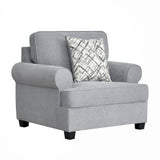 طقم كنب ألينزا باللون الرمادي الفاتح