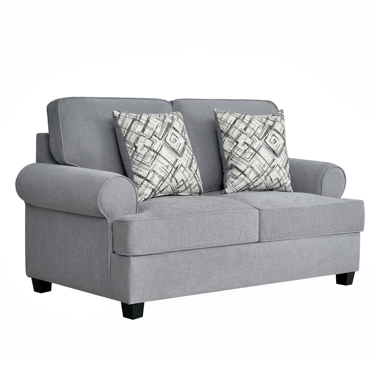 طقم كنب ألينزا باللون الرمادي الفاتح