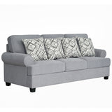 كنب ألينزا ثلاثي باللون الرمادي الفاتح