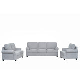 طقم كنب ألينزا باللون الرمادي الفاتح