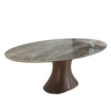 طاولة طعام لورينسا باللون البني