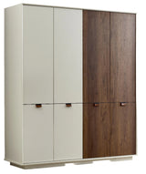 دولاب ديرون باللون الرمادي والخشبي | من هاي بوينت