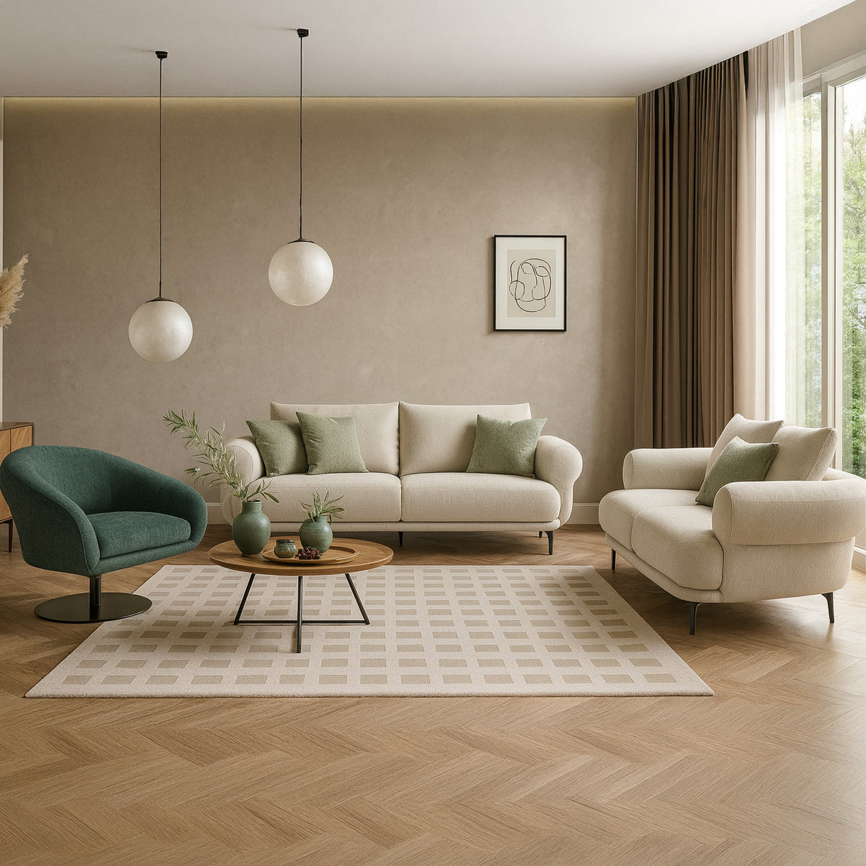 طقم كنب أوركسا متعدد الألوان