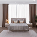 سرير أديل باللون الرمادي الكريمي - High Point