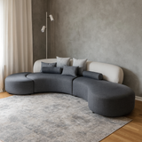 كنب لورانا زاوية باللون الرمادي