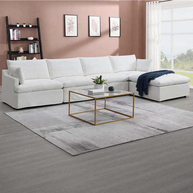 طقم كنب لوريا باللون الأبيض - High Point