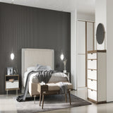 غرفة نوم سوفت باللون البني والرمادي | من هاي بوينت