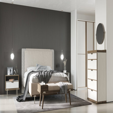 غرفة نوم سوفت باللون البني والرمادي | من هاي بوينت