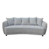 كنب ثلاثي فيلورا باللون الرمادي