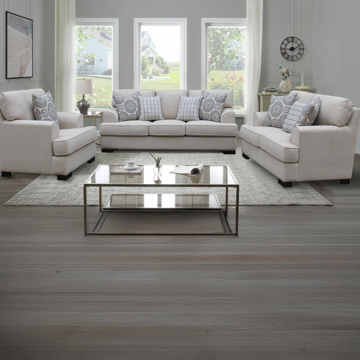 كنب أستيفارا باللون الرمادي