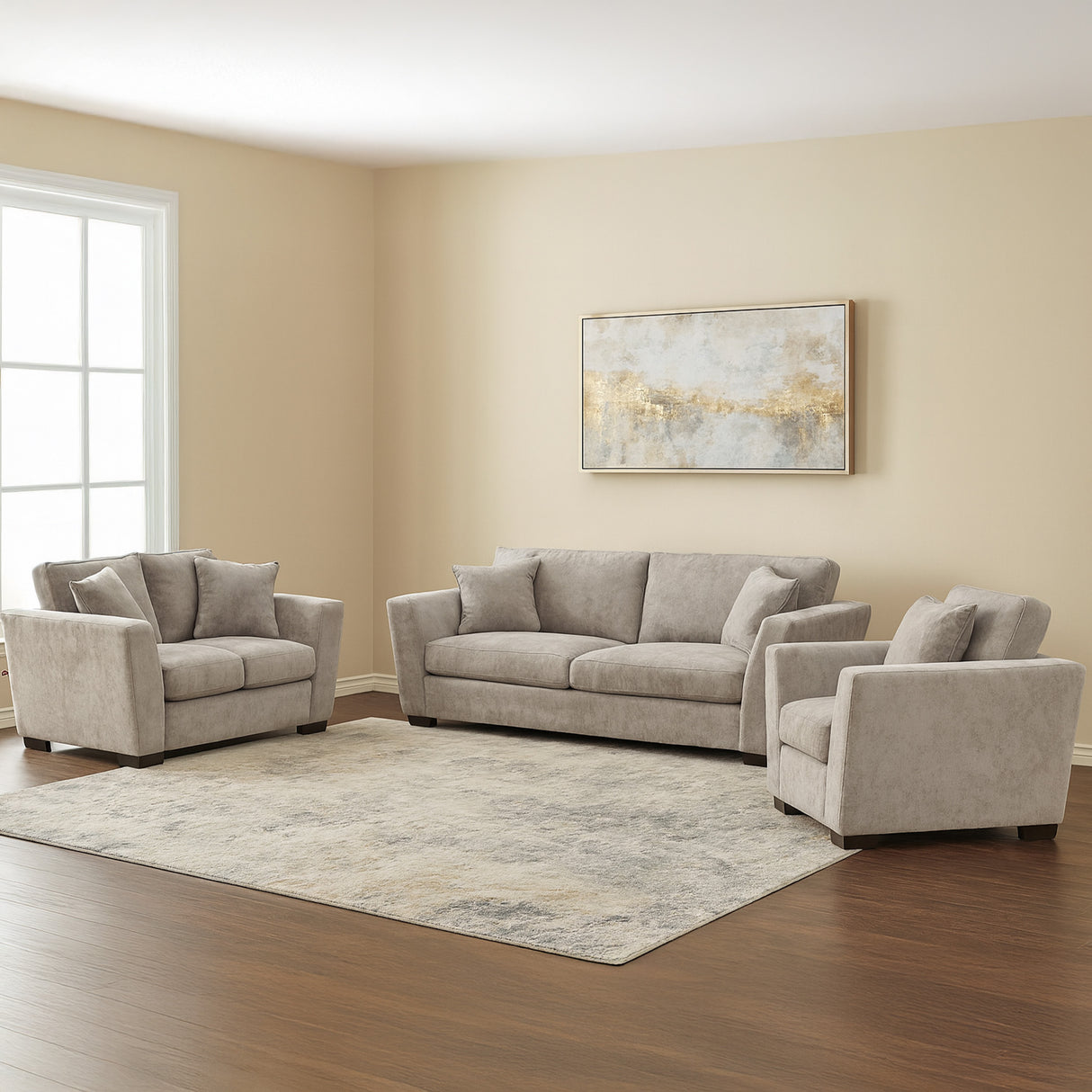 طقم كنب ميرالين باللون البني