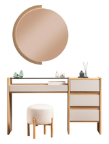 تسريحة ناتشور مع مراية باللون البيج