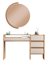 تسريحة ناتشور مع مراية باللون البيج