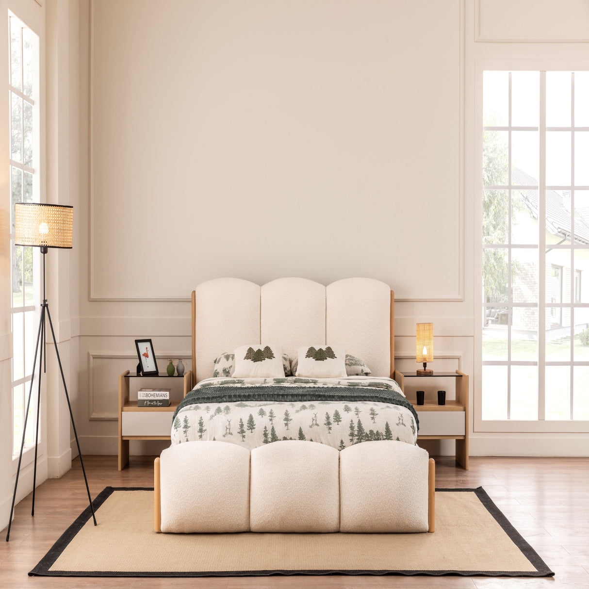 غرفة نوم ناتشور باللون البيج