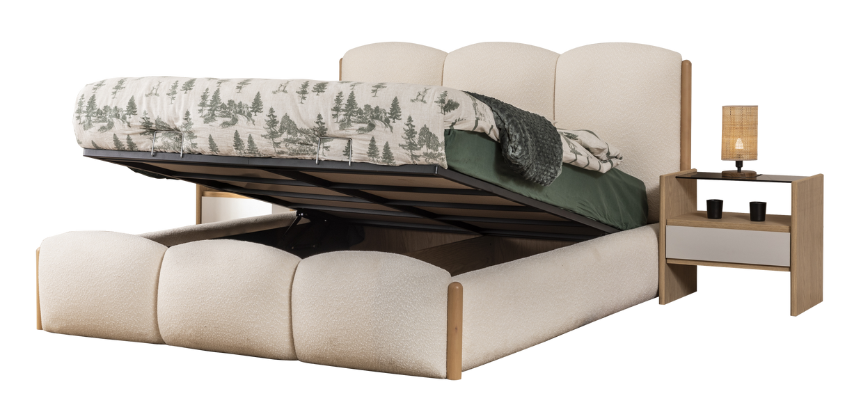 سرير ناتشور باللون البيج