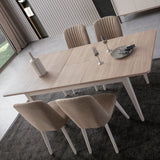 طقم طاولة طعام فاريان باللون الكريمي