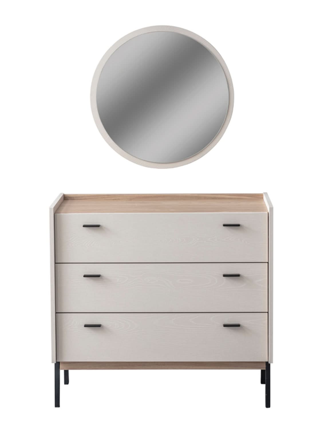 تسريحة فاريان مع مراية باللون الكريمي - High Point