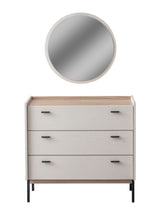 تسريحة فاريان مع مراية باللون الكريمي - High Point