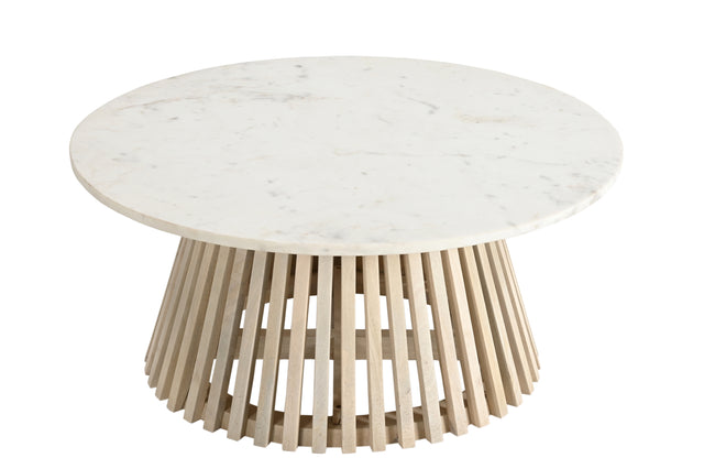 طاولة قهوة إيما باللون الأبيض الخشبي | من هاي بوينت