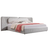 سرير كاريما باللون الكريمي