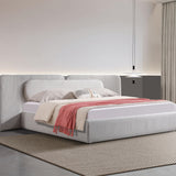 سرير كاريما باللون الكريمي