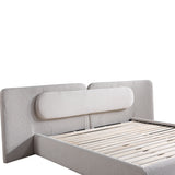 سرير كاريما باللون الكريمي