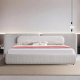 سرير كاريما باللون الكريمي