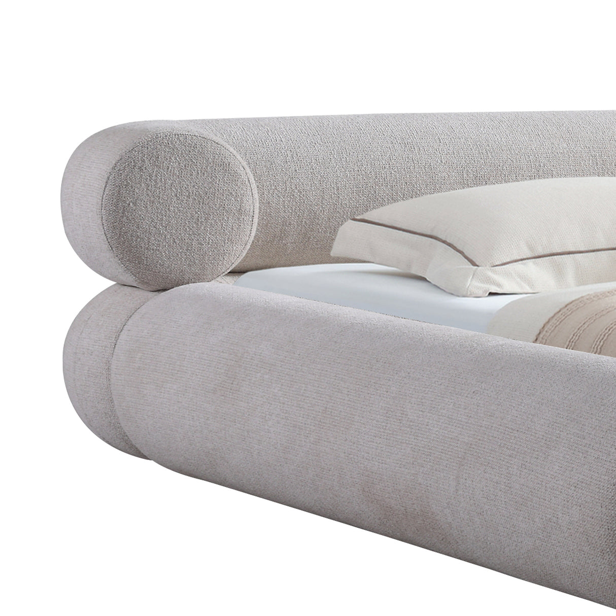 سرير ليانيس باللون الرمادي