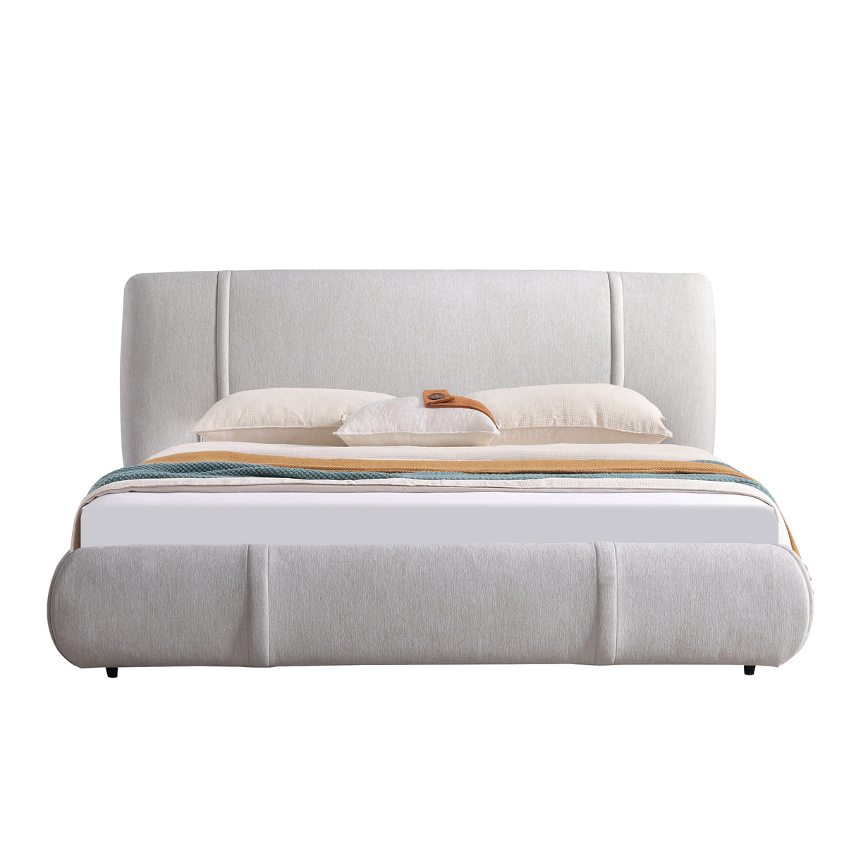 سرير ميرا باللون الرمادي