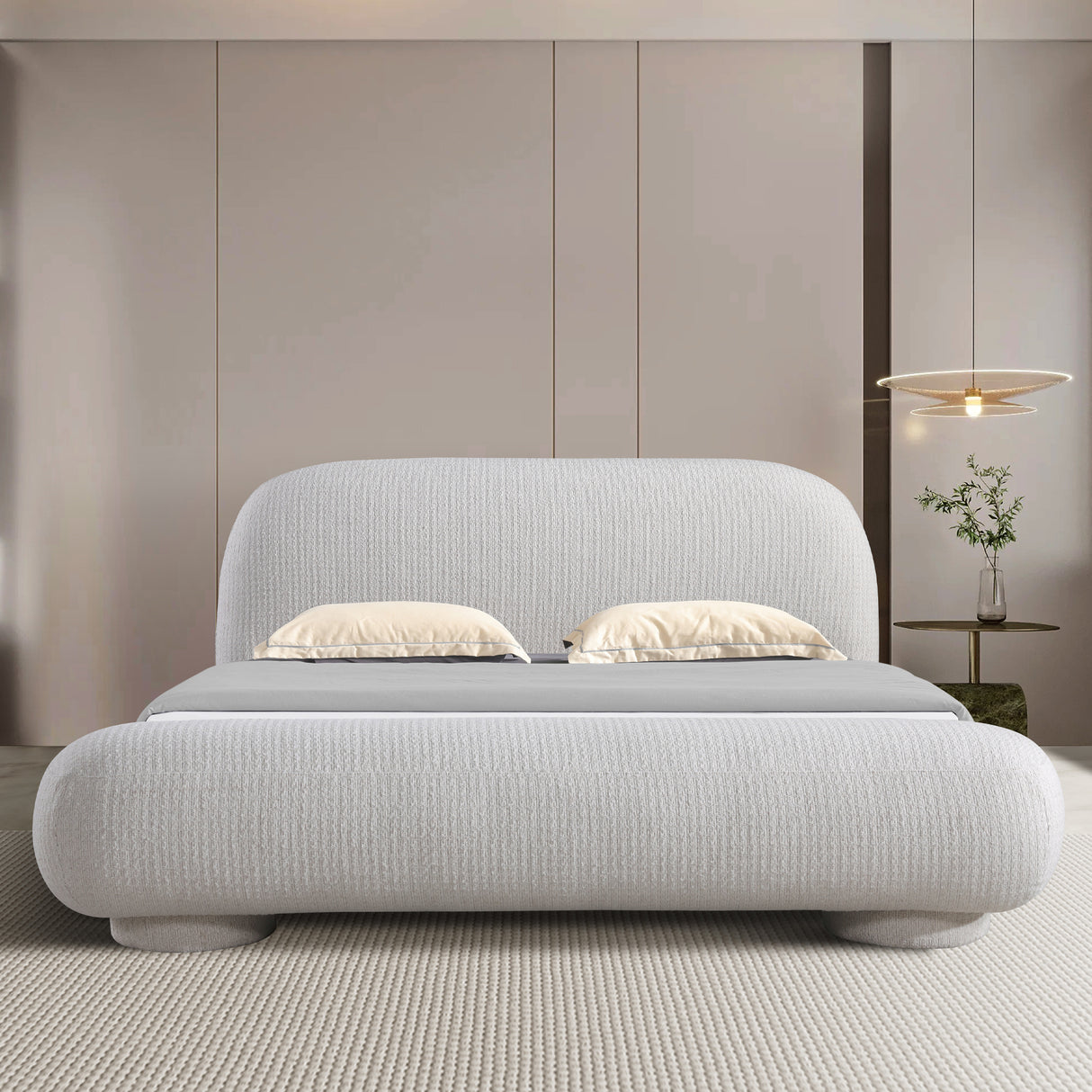 سرير كاريلين باللون الرمادي