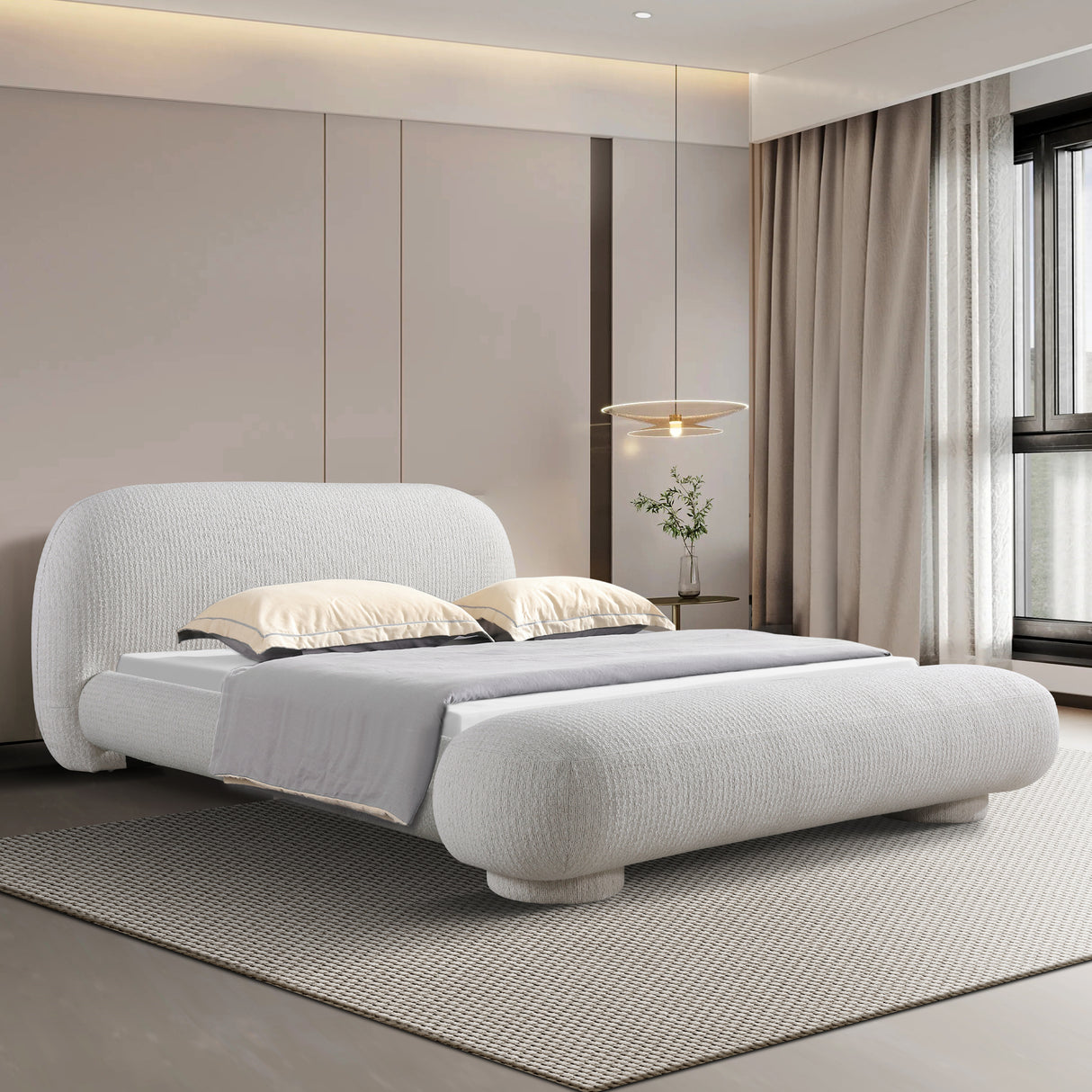 سرير كاريلين باللون الرمادي