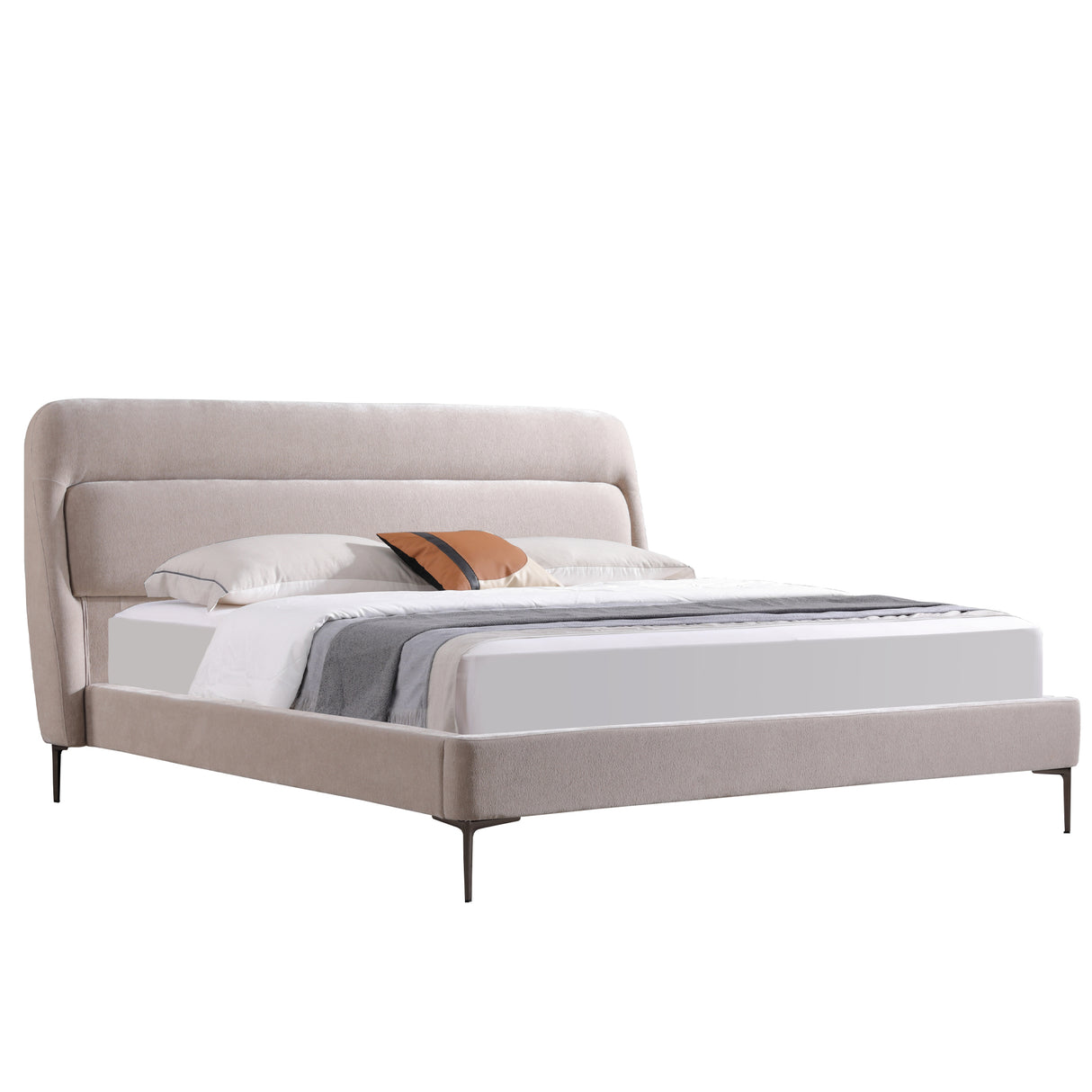 سرير سيرالين باللون الكريمي