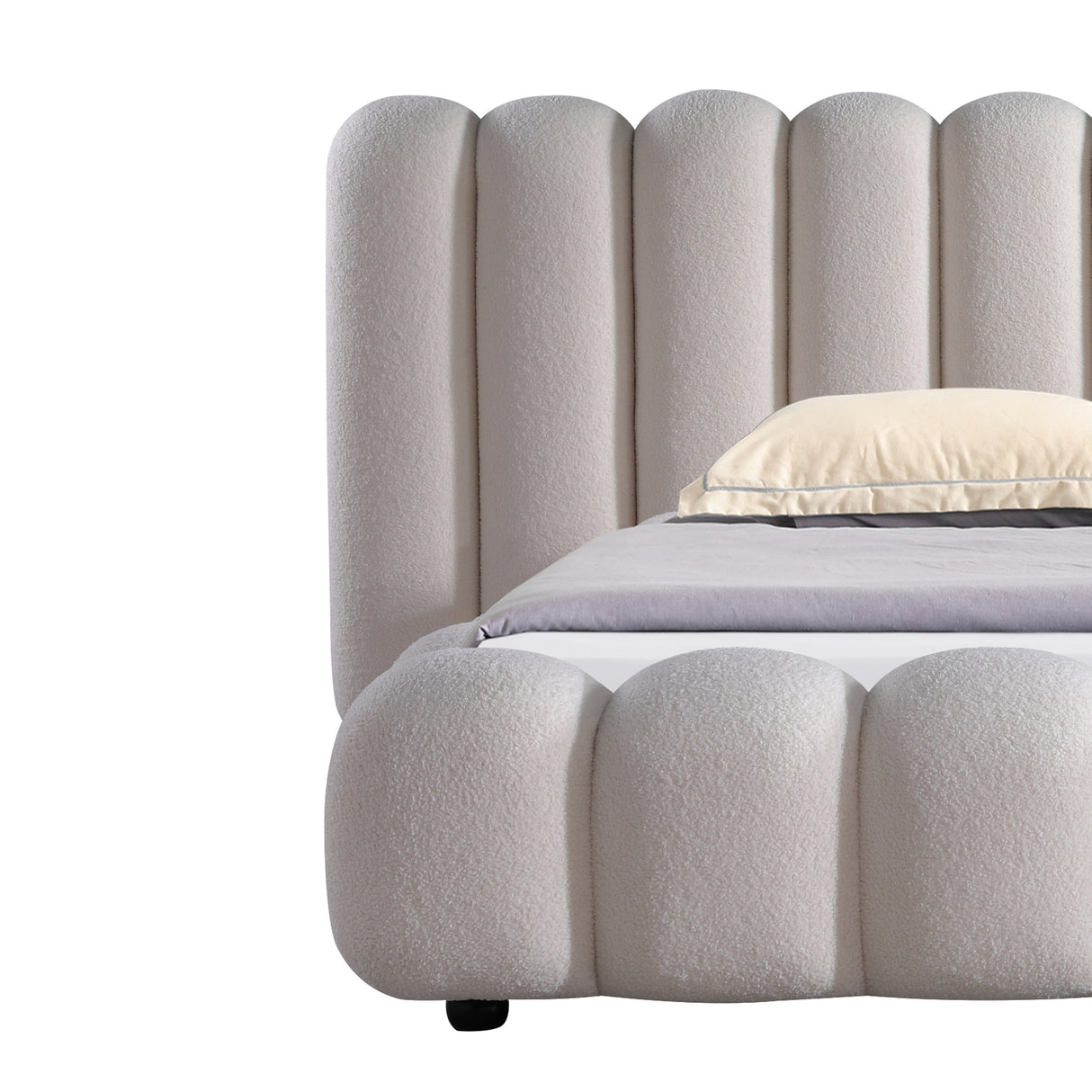 سرير ميراليا باللون الكريمي