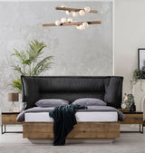 سرير كارو باللون البني الخشبي | من هاي بوينت