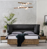 غرفة نوم كارو باللون البني الخشبي