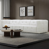 كنب ثلاثي لونا باللون الأبيض