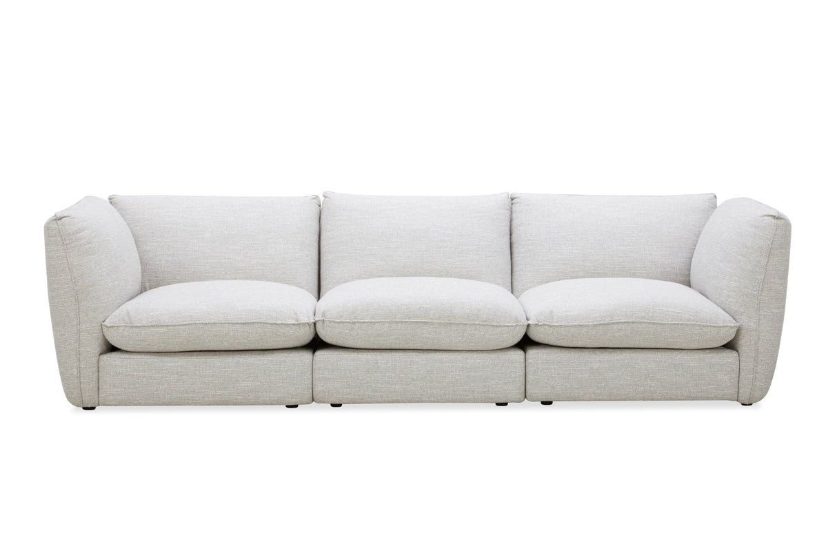 كنب ثلاثي أمالفي باللون الأبيض