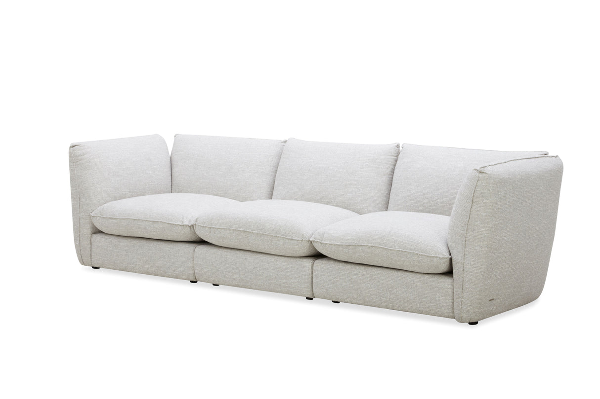 كنب ثلاثي أمالفي باللون الأبيض