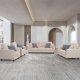 طقم كنب فيلوريس باللون الكريمي