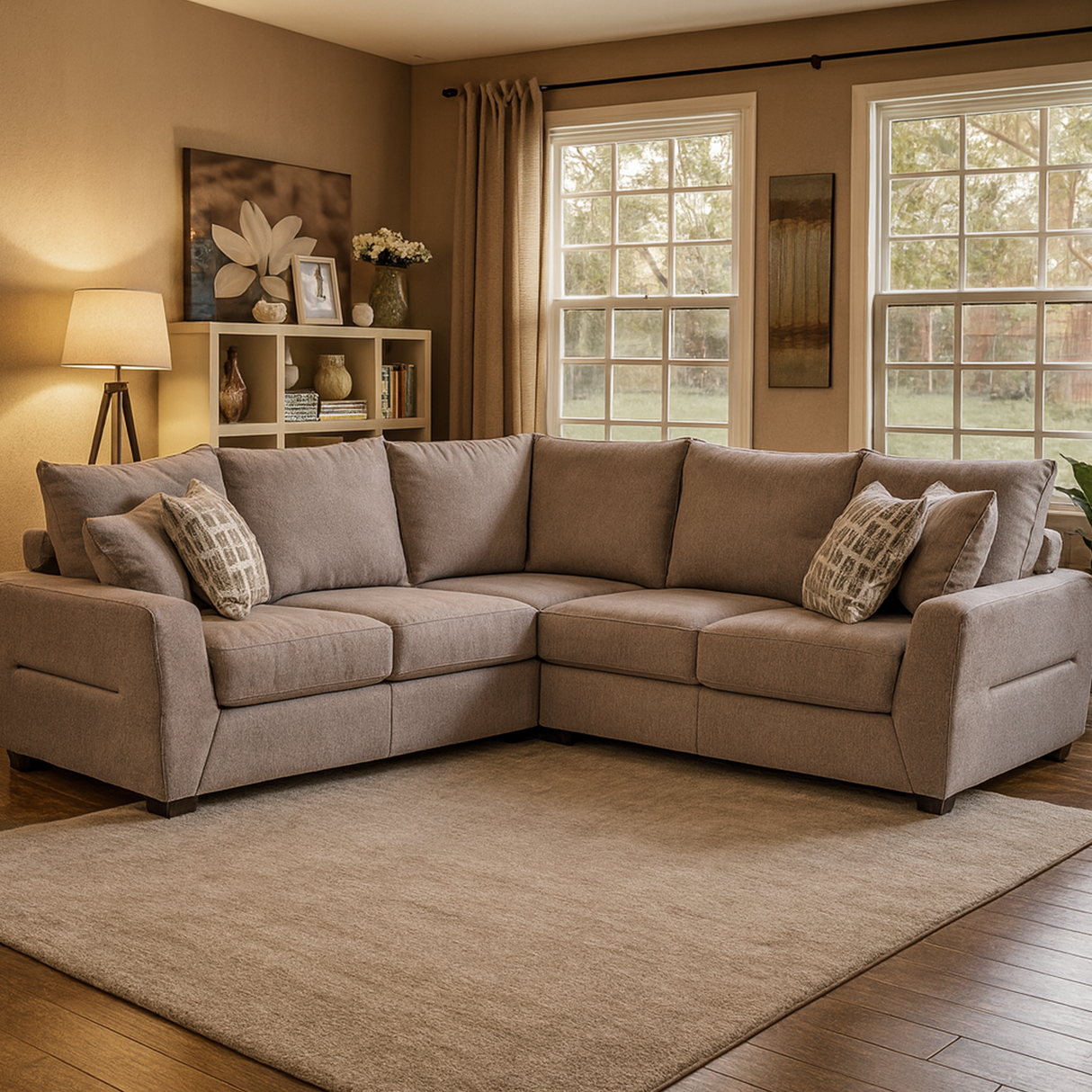 كنب زاوية كورفينا باللون البيج