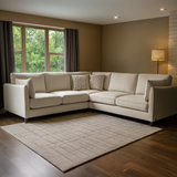 كنب زاوية ناليفيا باللون الكريمي