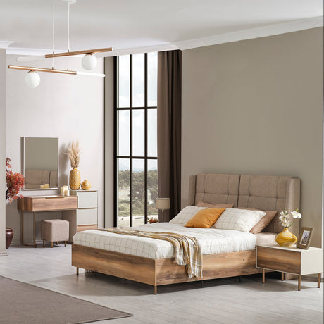 غرفة نوم نيفا باللون البيج - High Point